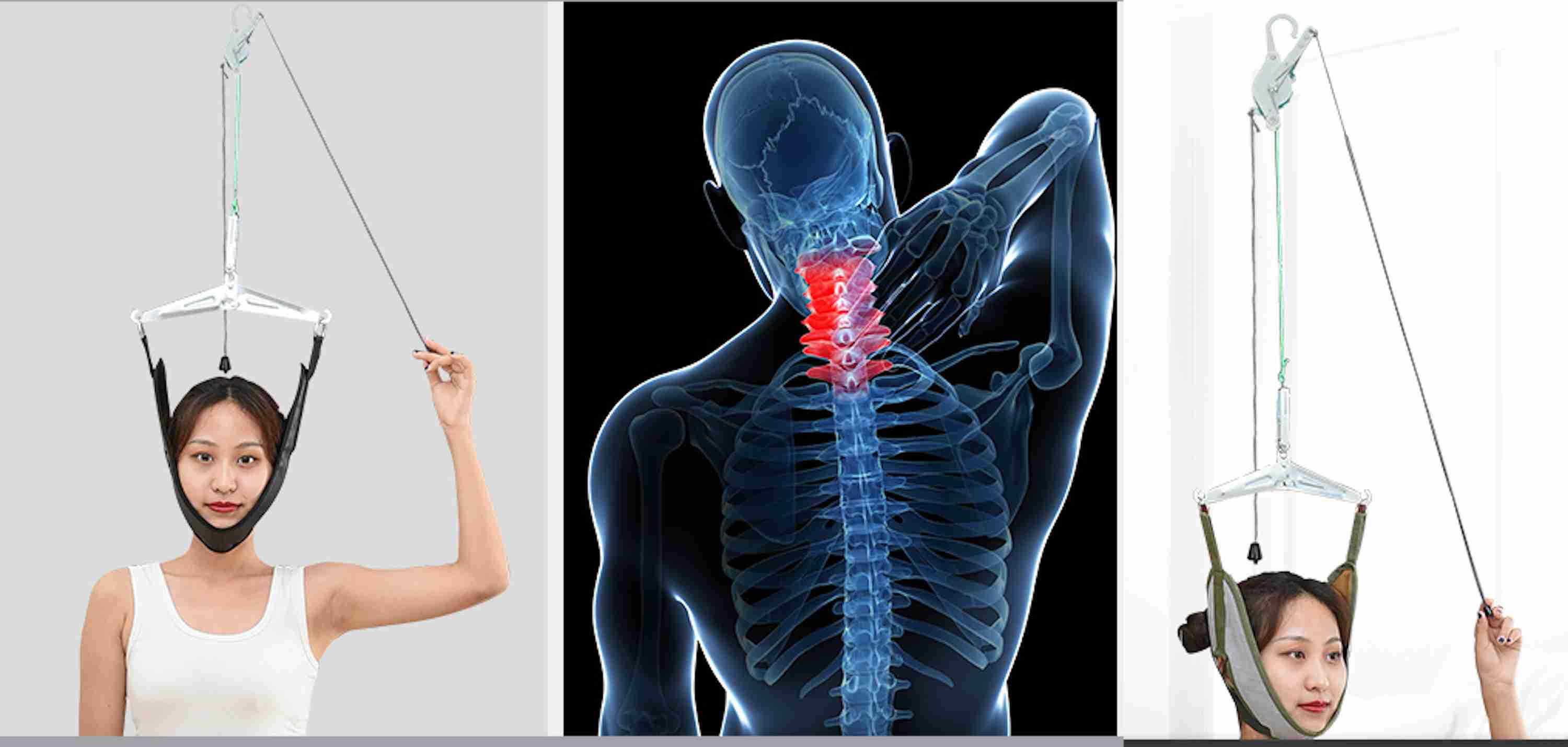 physiotherapy device for self-treatment of the cervical spine