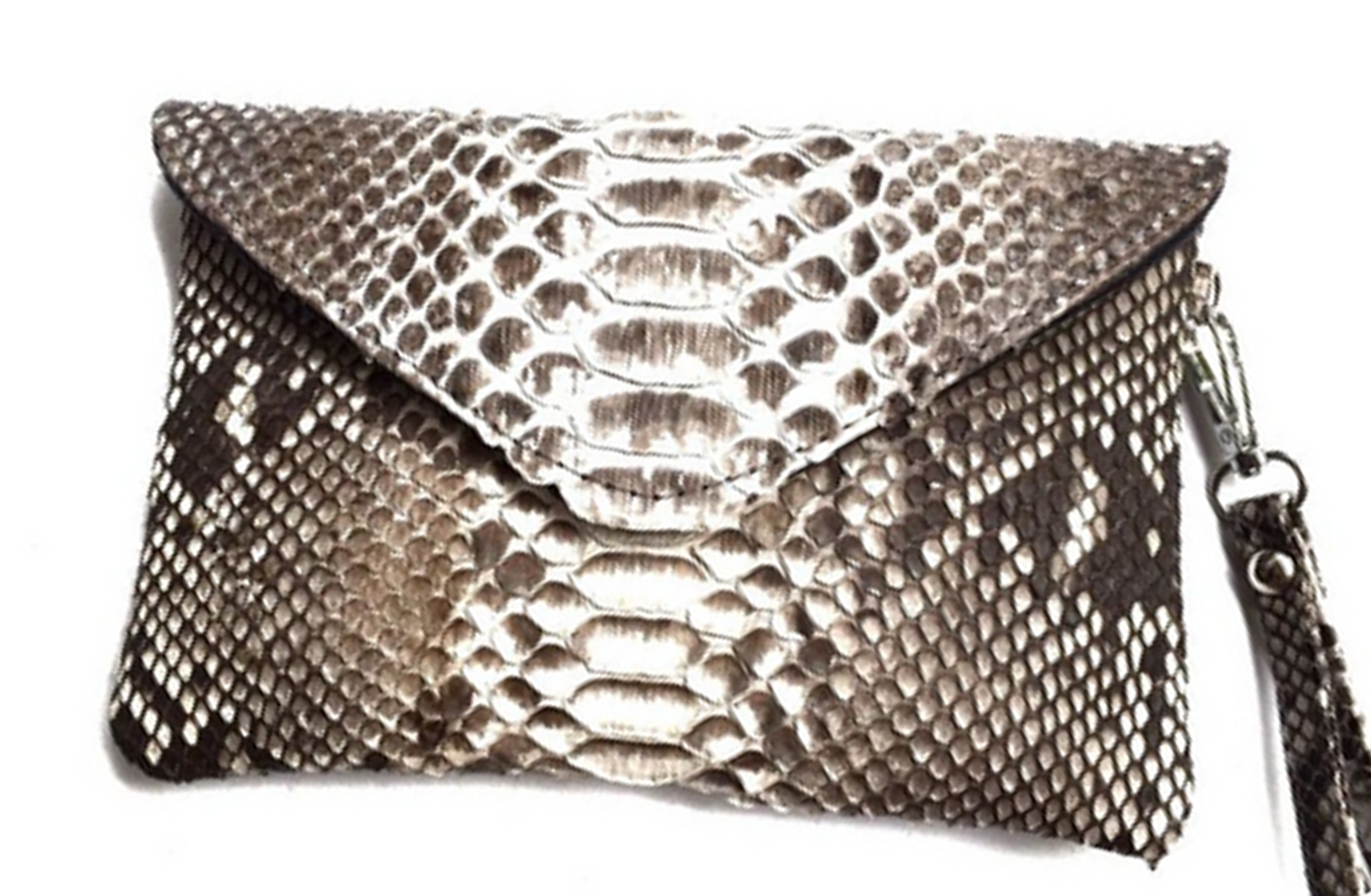python leather handbag